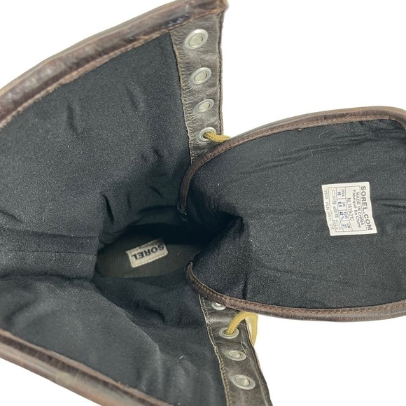 Sorel Boots Sorelli Quilted Wool‎ Green Brown Waterproof Women’s 10 main image 11